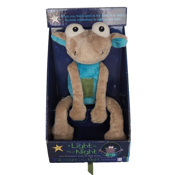 A Light in the Night Nightlight Toy Plush Blue Bedtime Book Set NEW Shopworn Box - Picture 1 of 13